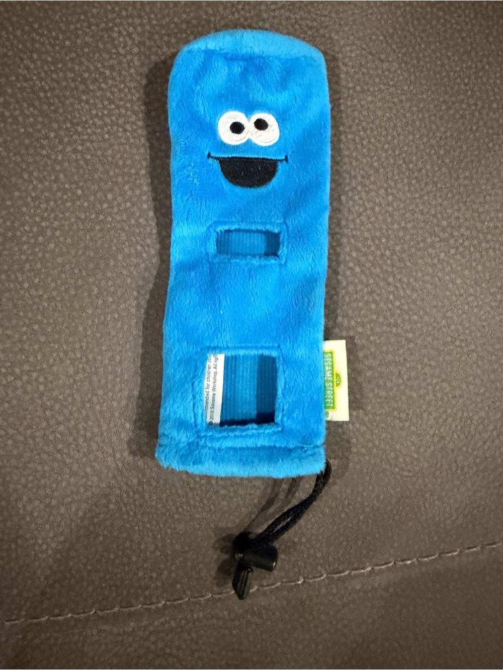 Cookie Monster character skin soft cover for Nintendo Wii remote, like new